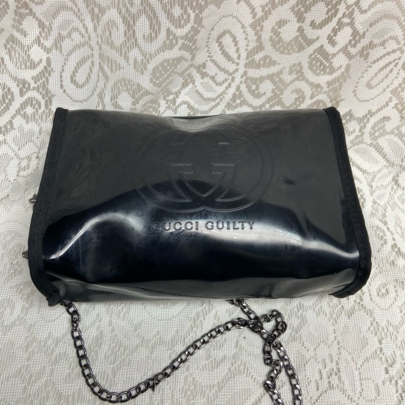 Vintage, Gucci Guilty , Black Enamel Amenity Pouch- Crossbody Bag - Picture 8 of 12